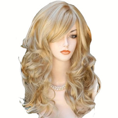 55 88 Cm Deep Wave Synthetic Hair Wigs for Women Girls Daily Party Cosplay Use