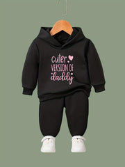 Hearts Pattern Long Sleeve Hooded Sweatshirt Girls Comfy Hoodies Pullover