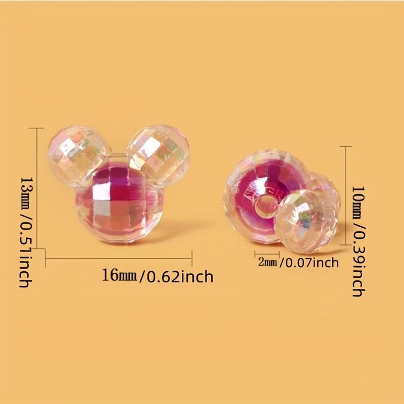 10pcs 16mm Faceted Acrylic Colored Beads DIY Necklace Bracelet Key Chain