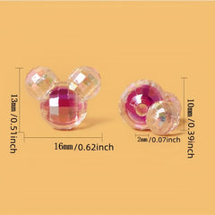 10pcs 16mm Faceted Acrylic Colored Beads DIY Necklace Bracelet Key Chain
