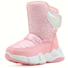 Girl's High Top Snow Boots Warm Fleece Cozy Non slip Ankle Boots