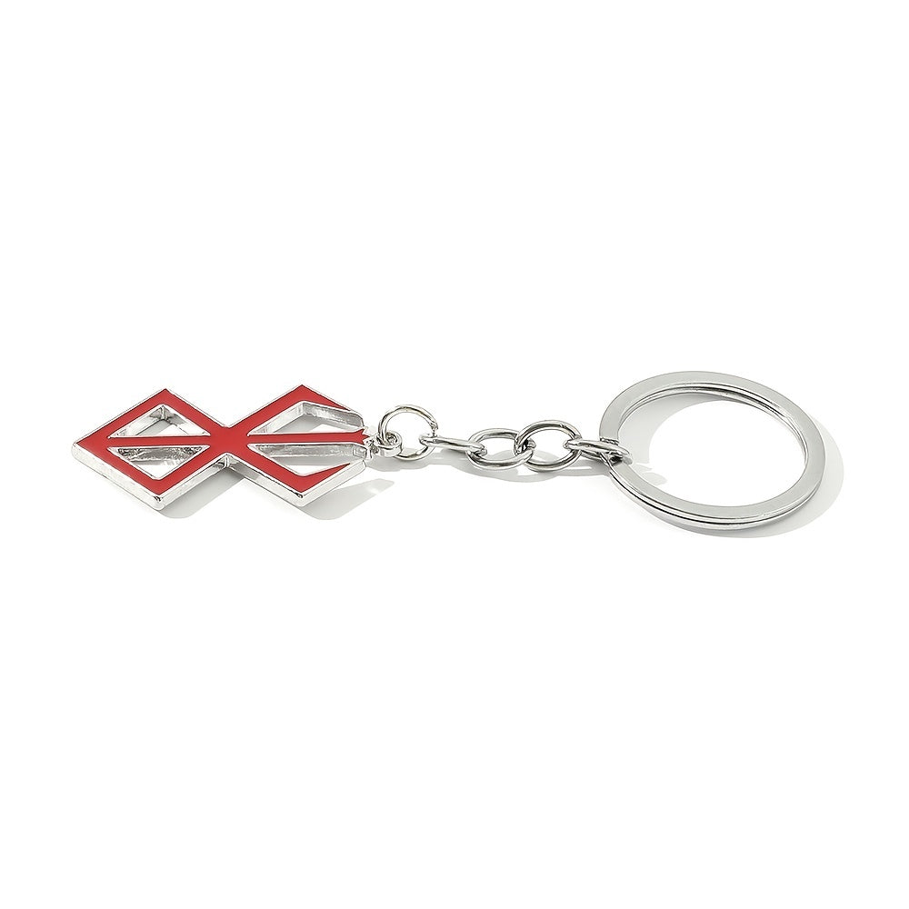 Berserk Rune Charm Keychain Guts Pendant Blood Red Anime Cosplay Prop Jewelry