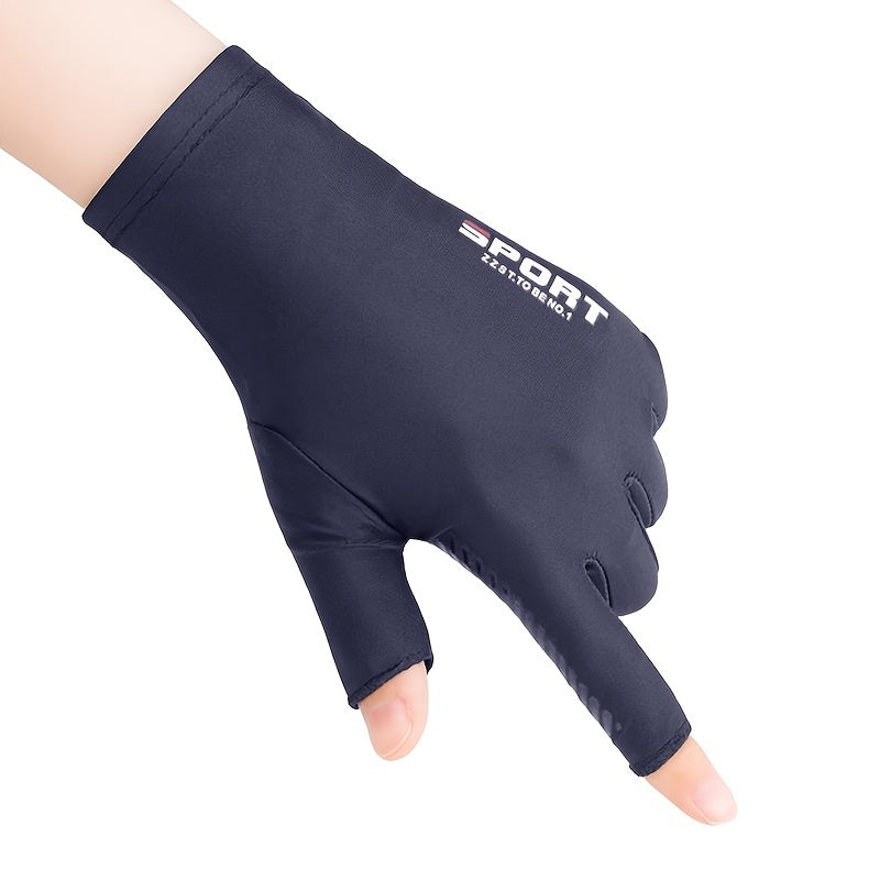 Breathable Ice Silk Cycling Gloves Anti Slip Anti UV Touch Screen
