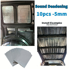 10pcs Sound Deadening Damping Mat Car Silent Proofing 5mm