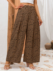 Floral Wide Leg Pants Spring Summer Casual Loose