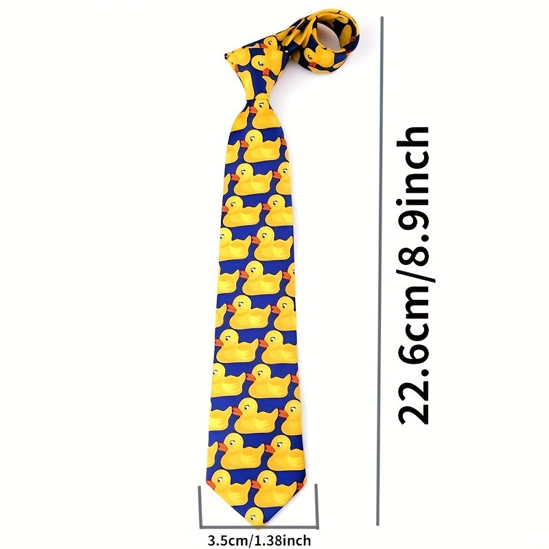 Yellow Duck Tie Men's Formal Dress Groomsmen Tie Funny Gift