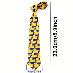 Yellow Duck Tie Men's Formal Dress Groomsmen Tie Funny Gift