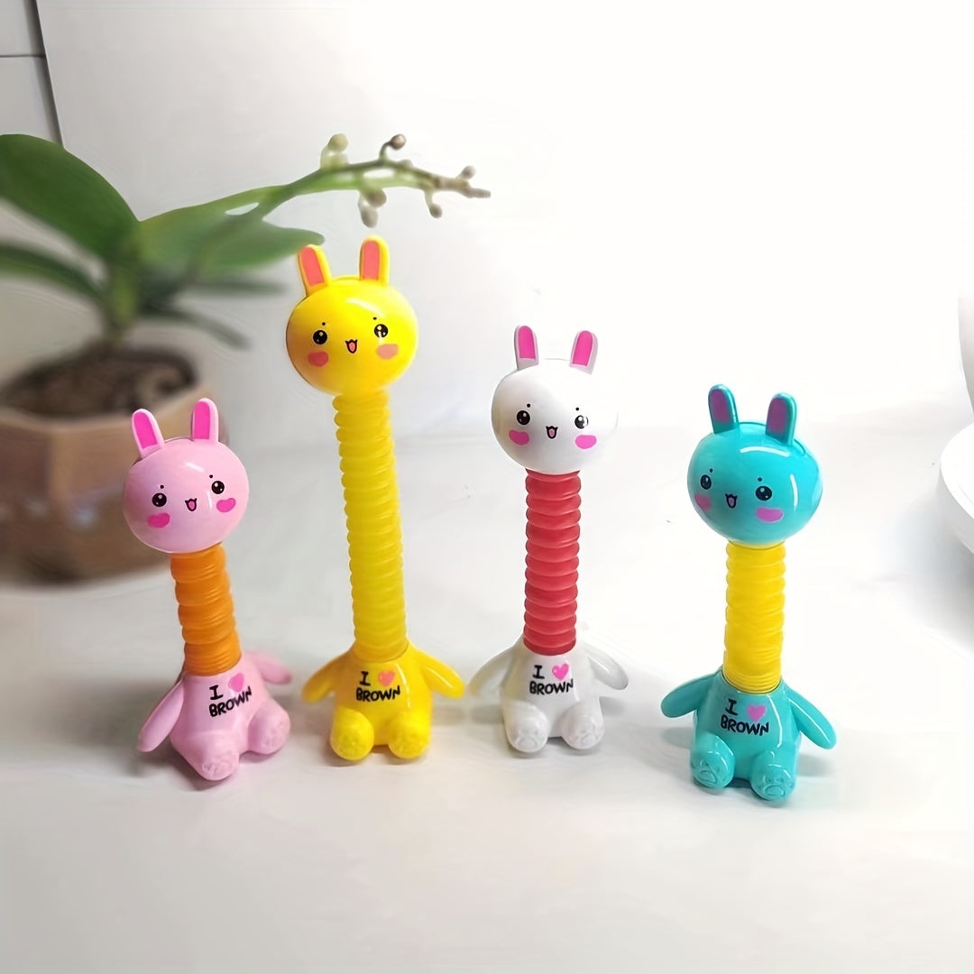 Giraffe Rabbit Telescopic Tube Toy Decompression Educational Toy For Kids