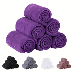 6pcs Microfiber Bath Towel Sets Extra Absorbent Quick Drying