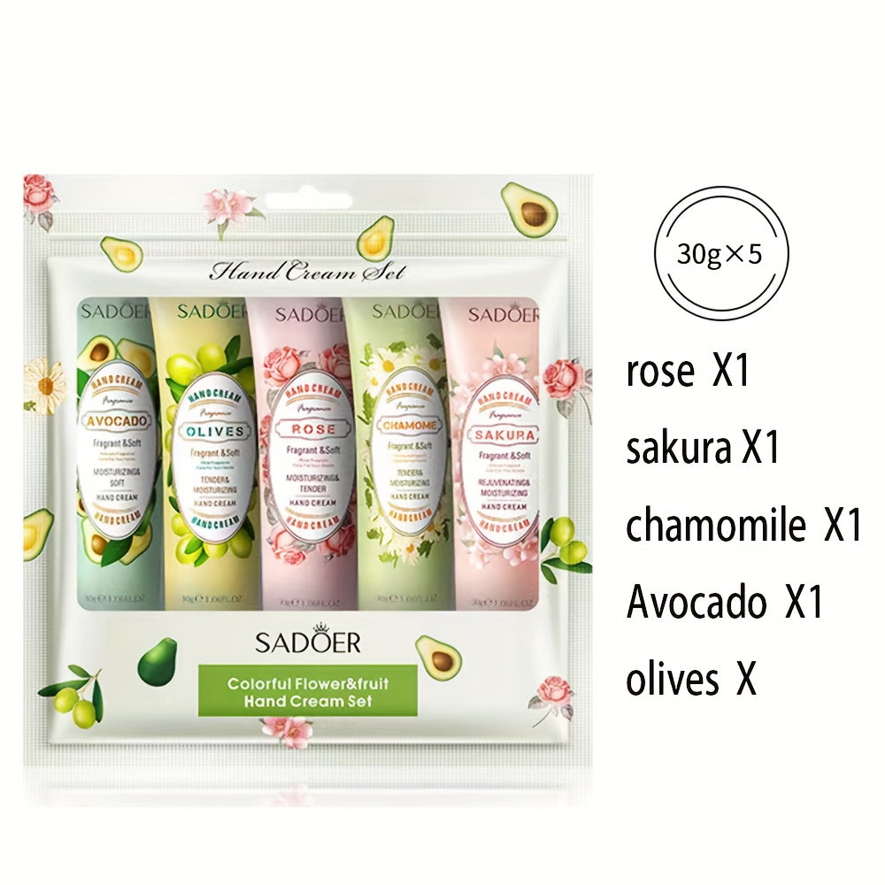 Fragrance Hand Cream Set - Moisturizing & Nourishing, Reduces Dry Hands