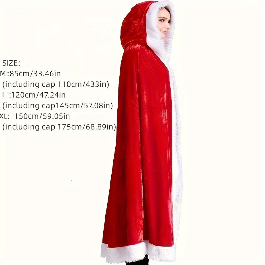 1PC Christmas Costume Cloak Santa Claus Little Red Hood Role Playing Costume