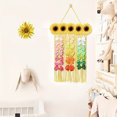 Girls Bow Bow Hair Hoop Storage Hair Clip Hanging Organizer