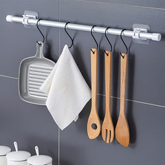 2pcs Adhesive Hanging Pole Holder No Drilling Curtain Rod Holder