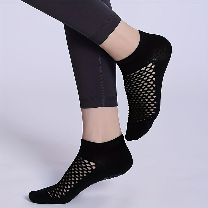 Non Slip Yoga Socks Breathable Mesh Comfortable Fit For Pilates Fitness