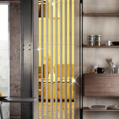 10pcs Silver Mirror Stickers Self Adhesive Wall Decals Removable Acrylic Mirror