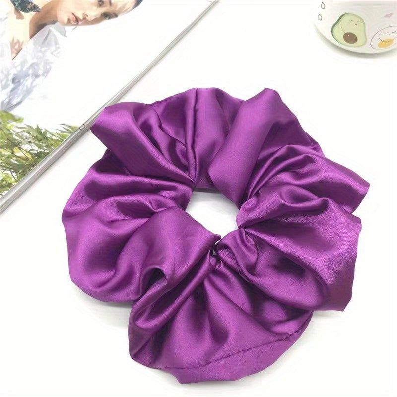 Oversized Satin Elastic Headband Women's Bubble Headband Accessory