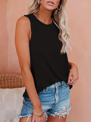 Solid Tank Top Casual Sleeveless Versatile Summer Tank Top Women's Clothing