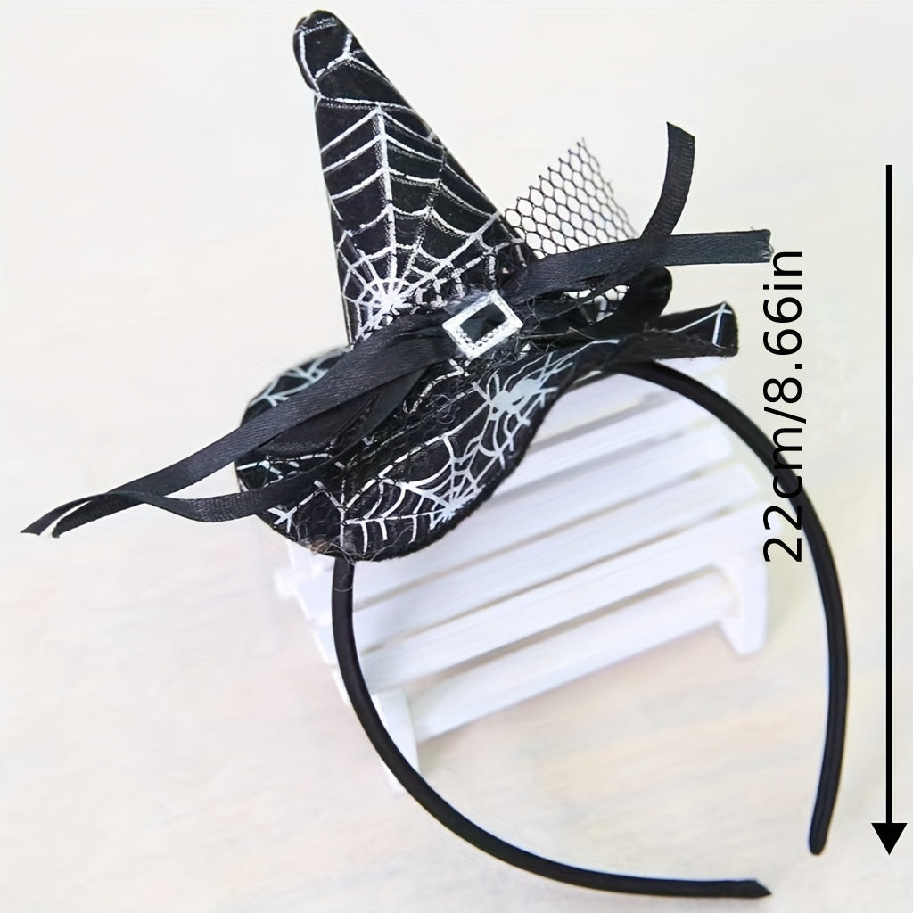 Halloween Hat Decor Headband Lace Hair Band Punk Hair Accessories