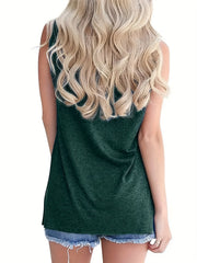 Floral Print Tank Top Sleeveless Crew Neck Casual Top