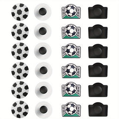 6 Pcs Soccer Shoe Charms PVC 3D Football Shoe Charms Sport Accessory Decoration