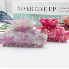 Colorful Retro Pattern Acrylic Hair Clips