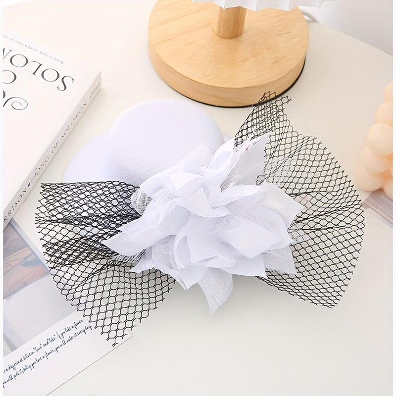 Mesh Flower Hair Accessories for Kids with Clip