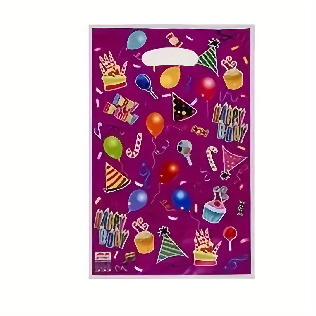 10pcs Birthday Party Gift Bag Plastic Packaging Cartoon Party Supplies