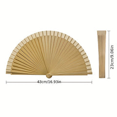 Solid Folding Fan DIY Vintage Blank Fan Props