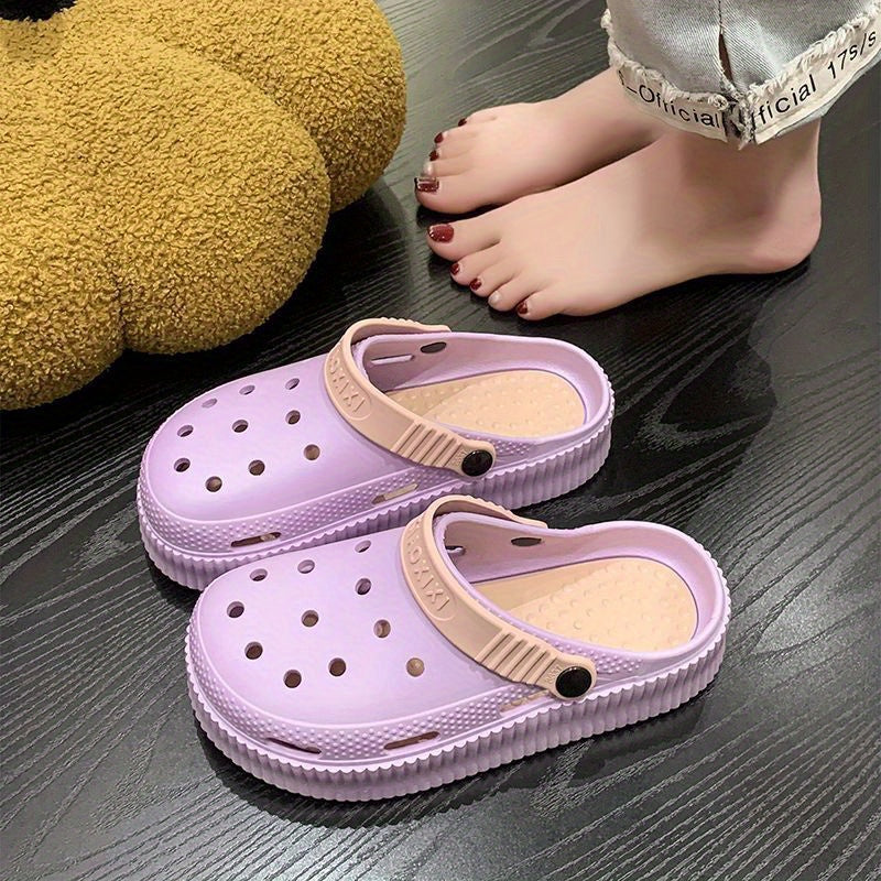 Women's Platform Garden Clogs Hollow Out Slide Shoes