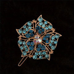 Rhinestone Flower Hair Barrette Clips Sparkly Hair Barrettes For Women