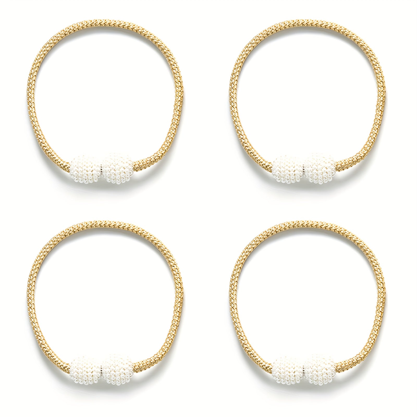 Magnetic Curtain Tiebacks Faux Pearl Ball Decorative Home Curtain Buckle