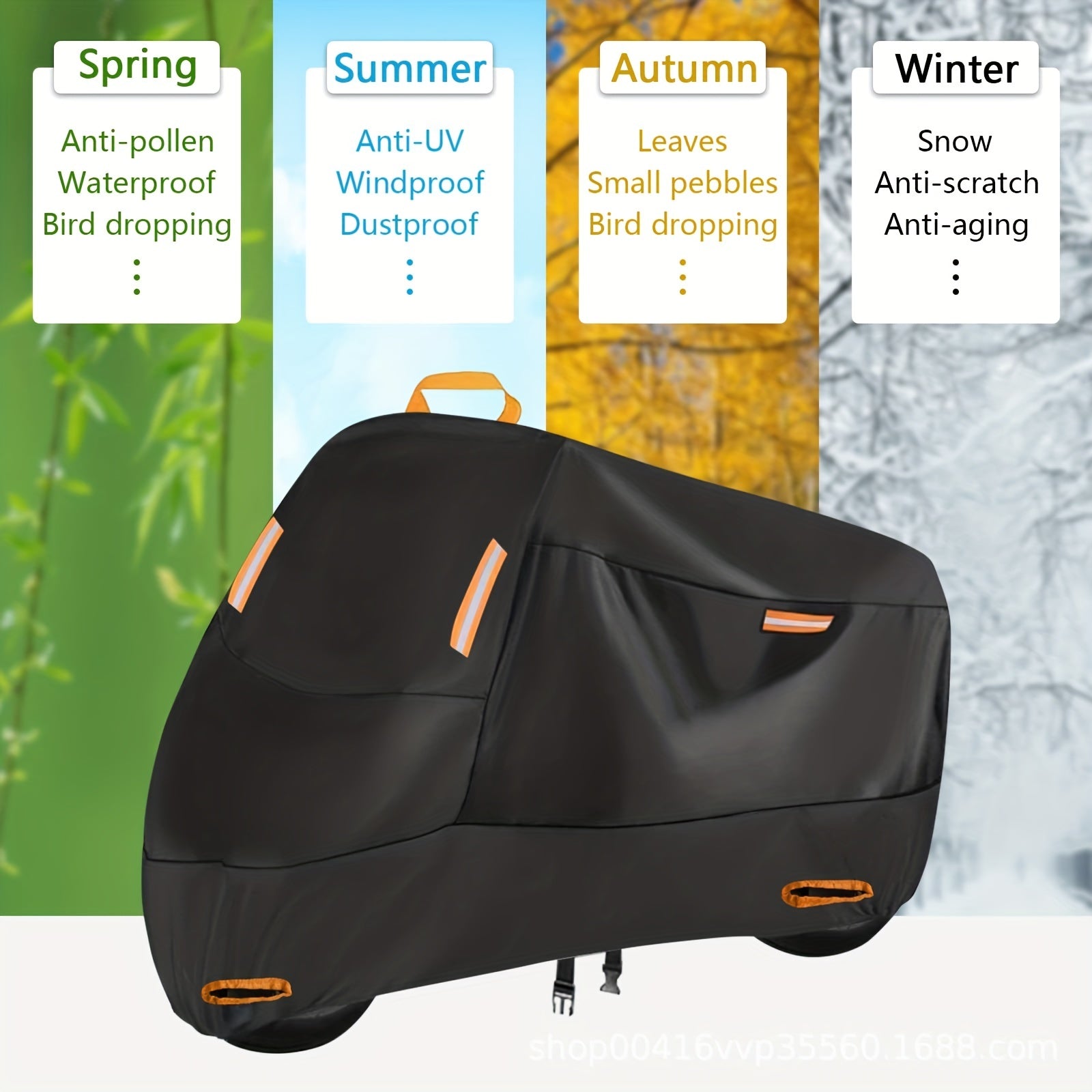 All Season Motorcycle Cover Waterproof Sun Protection