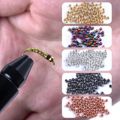100Pcs High Tungsten Fly Tying Beads for Fresh & Saltwater Fishing
