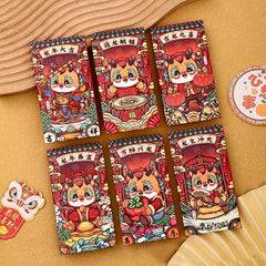 6pcs Large Dragon Year Red Envelopes Cartoon Three-dimensional Red Envelopes