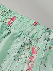 Women's Plus Floral Print Long Sleeve Top & Wide Leg Pants Set
