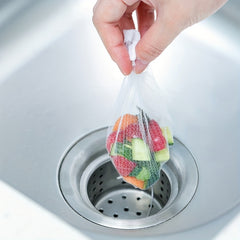 50pcs Disposable Sink Strainer Mesh Bag Filter Kit