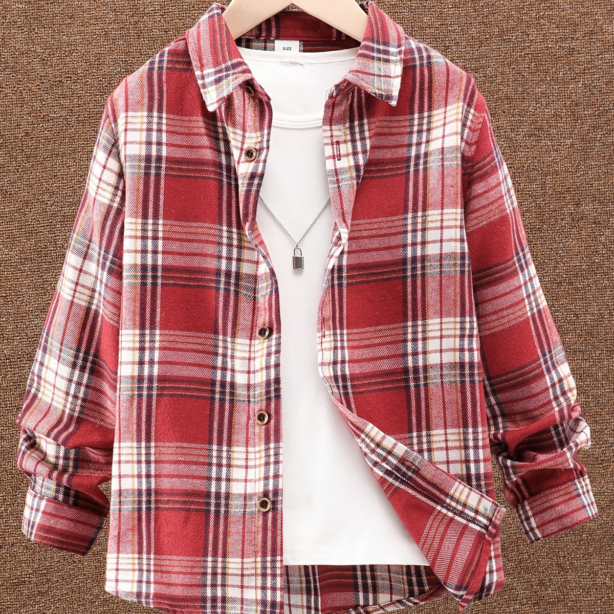 Toddler Boys Plaid Shirts Long Sleeve Button Down Tops Spring Fall Outwear