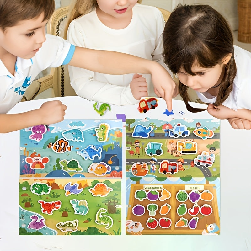 Interactive Busy Book Sensory Activity Flashcards Quiet Learning Toy