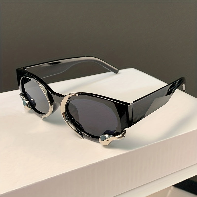 Y2K Snake Sunglasses Oval Shades UV400