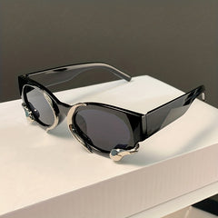 Y2K Snake Sunglasses Oval Shades UV400