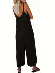 Spaghetti Strap Wide Leg Jumpsuit