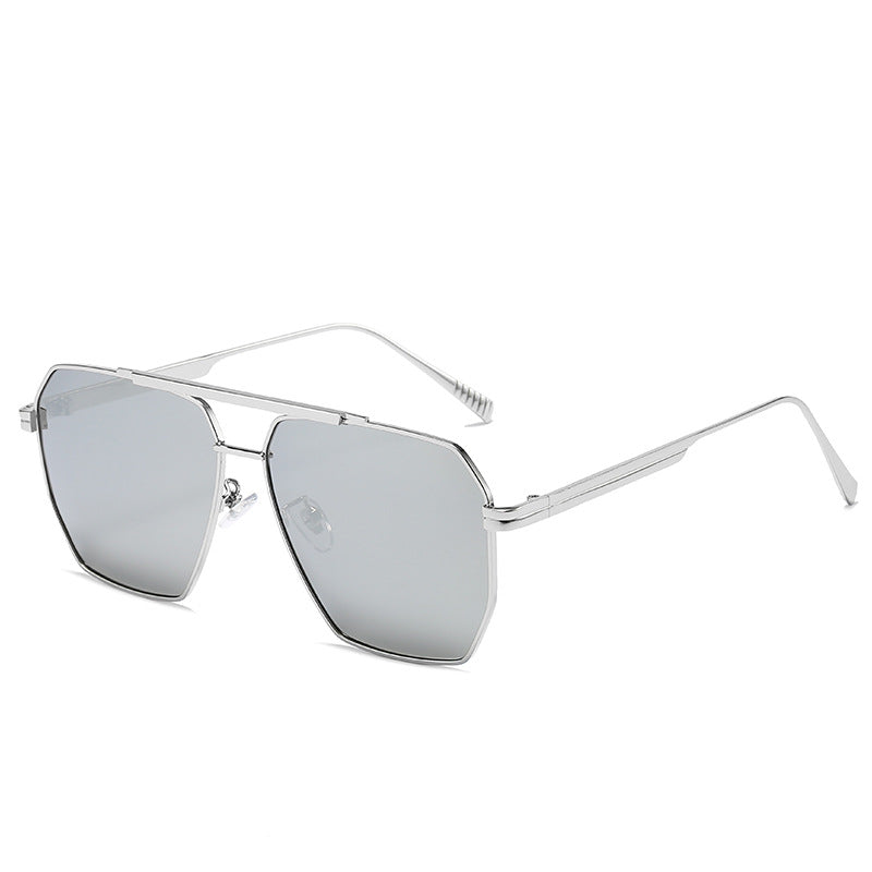 Men's Large Metal Square Sunglasses