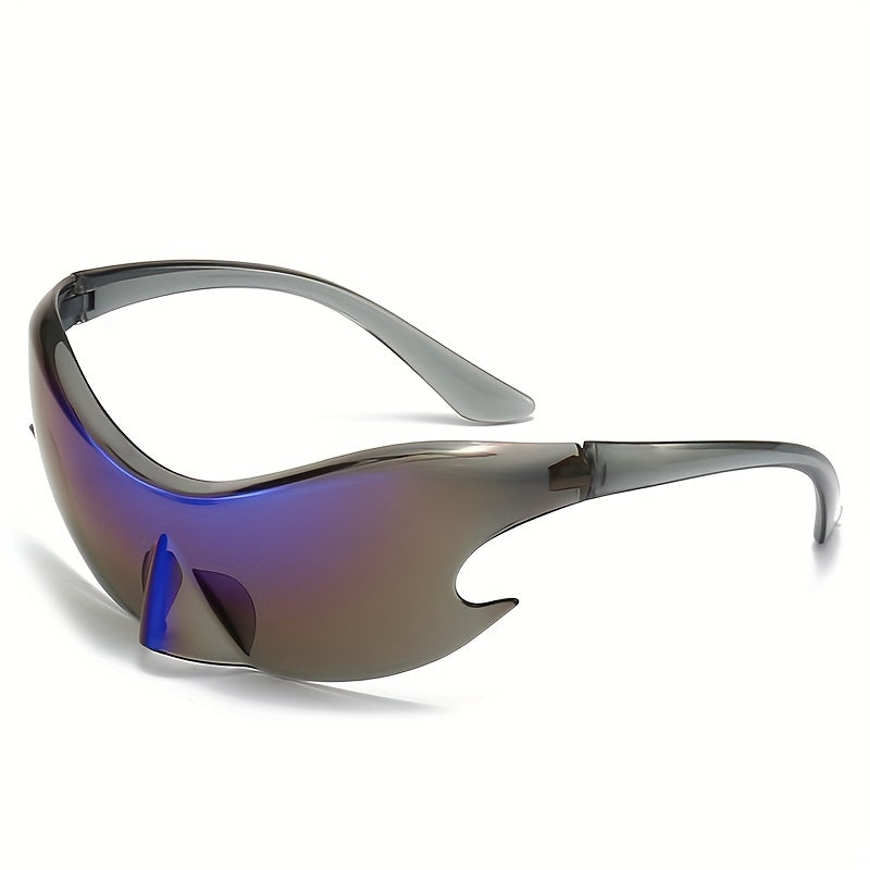 Y2K Photochromic One piece Sunglasses Wrap Around UV400 Sun Shades
