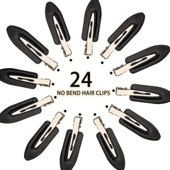 24pcs Duckbill Hair Clips Salon Non Crease Hair Slides Clip