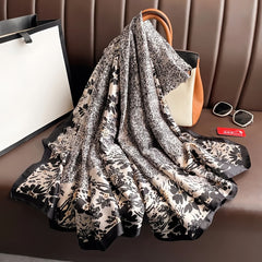 Abstract Graffiti Shawl Satin Sunscreen Windproof Head Wrap