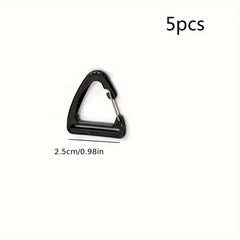5pcs Triangle Plastic Hanging Buckle Carabiner Outdoor Camping Backpack Hook
