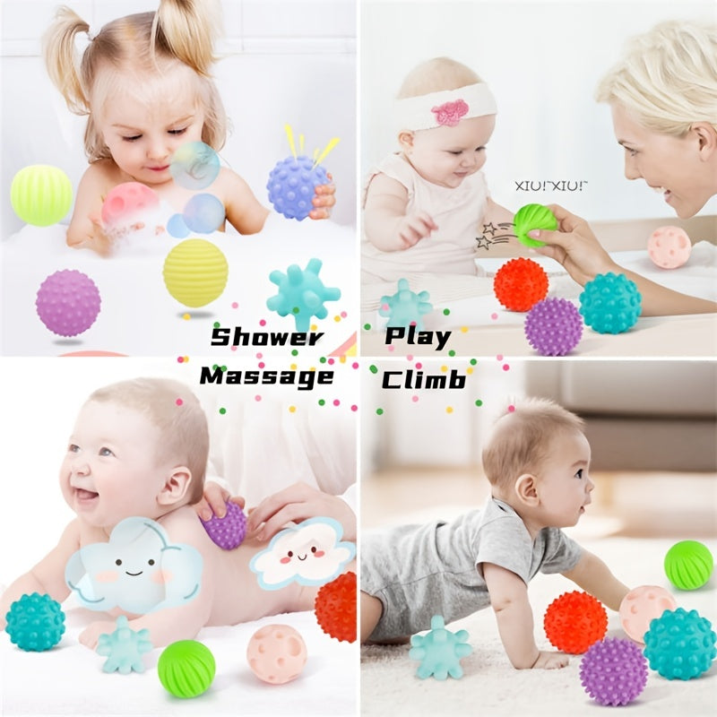 Soft Sensory Grab Balls Geometric Shapes Textured Ball Set