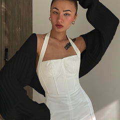  Casual Cardigan Solid Long Sleeve Open Front