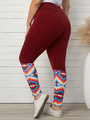  Geometric Print High Stretch Skinny Leggings