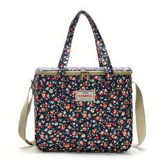 11L Floral Pattern Insulated Bag for Picnic Camping